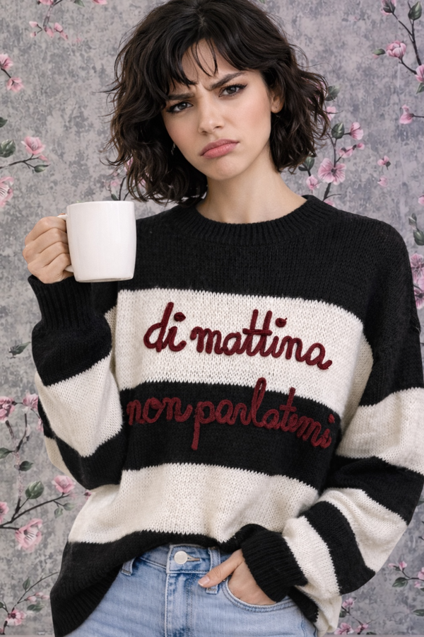 Maglione “Di Mattina Non Parlatemi”