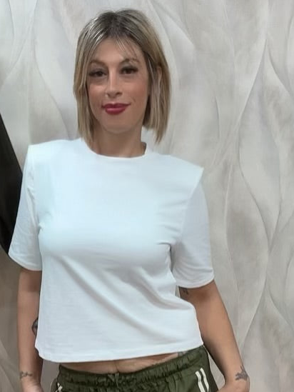 T-Shirt Bianca con spalline