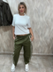 Pantalone Verde Militare con Strisce