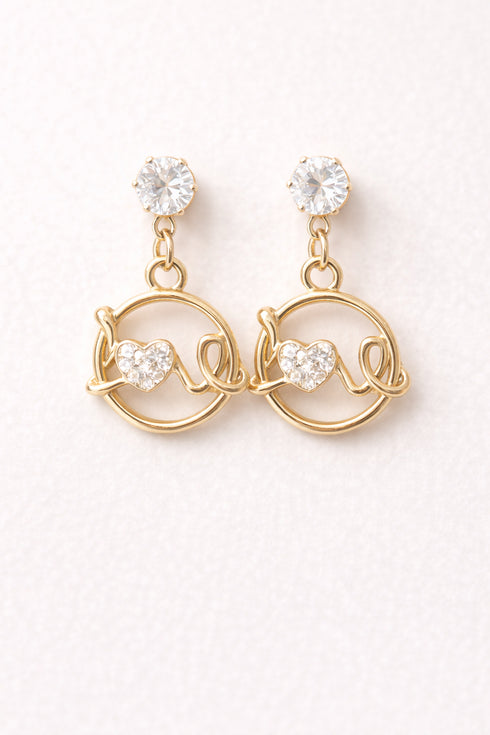Orecchini Love Oro con Cuore Luminoso